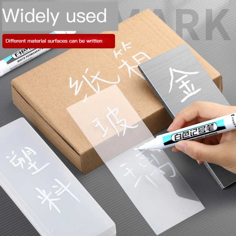 Weißes Permanentmarker-Set 0,7 mm Tieflochmarker 3