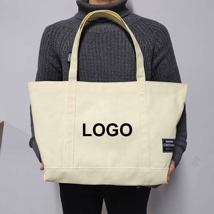 Große Recycling-Strandtasche aus Canvas