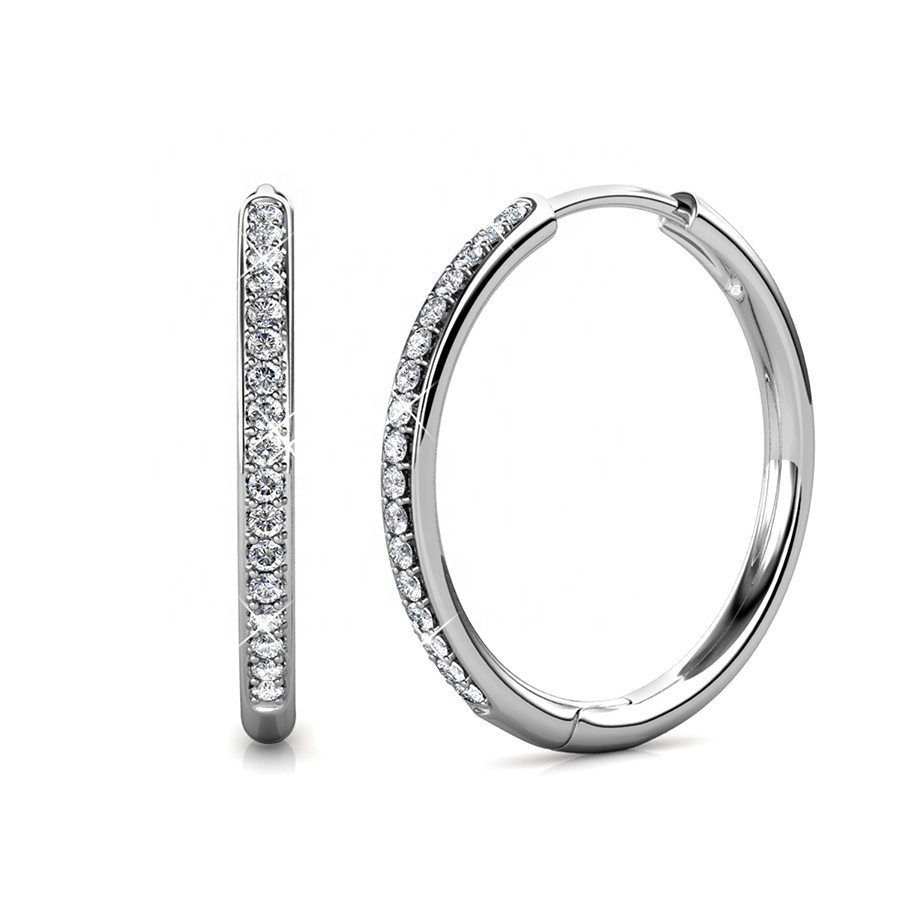 Große Sterlingsilber Creolen 40mm 3