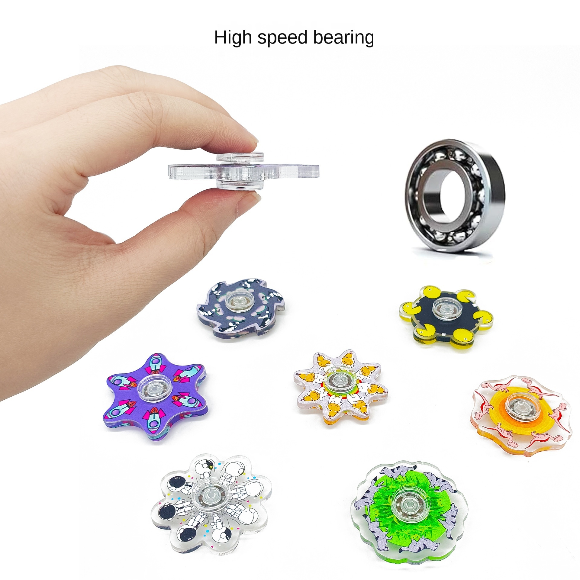 Acryl Cartoon Fidget Spinner mit Tieren 2