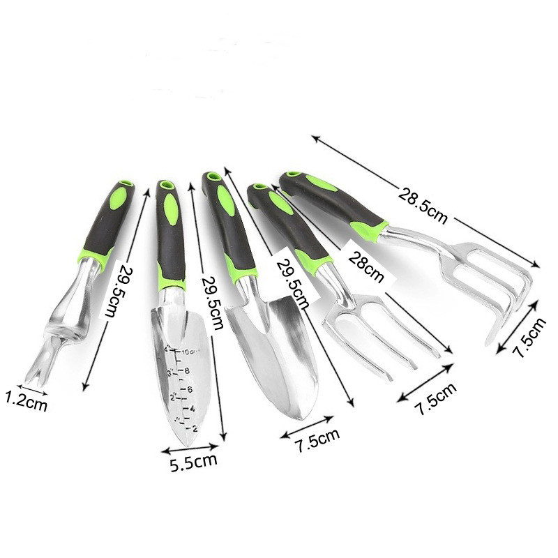 5-teiliges Gartenwerkzeug-Set mit Gummigriffen 3