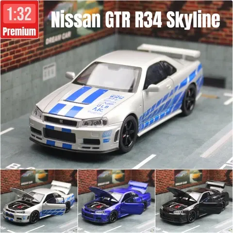 Nissan Skyline R34 Druckguss-Modellauto 1:32