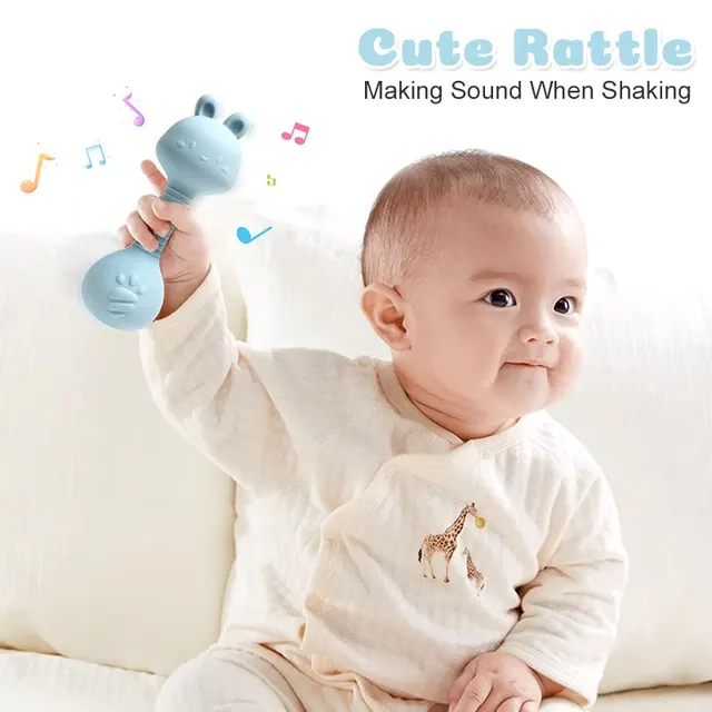 Hasen-Beißring aus Silikon für Babys 4