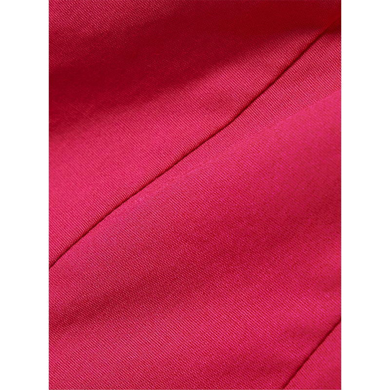 Elegantes rotes Satin-Trägerkleid Midi 2