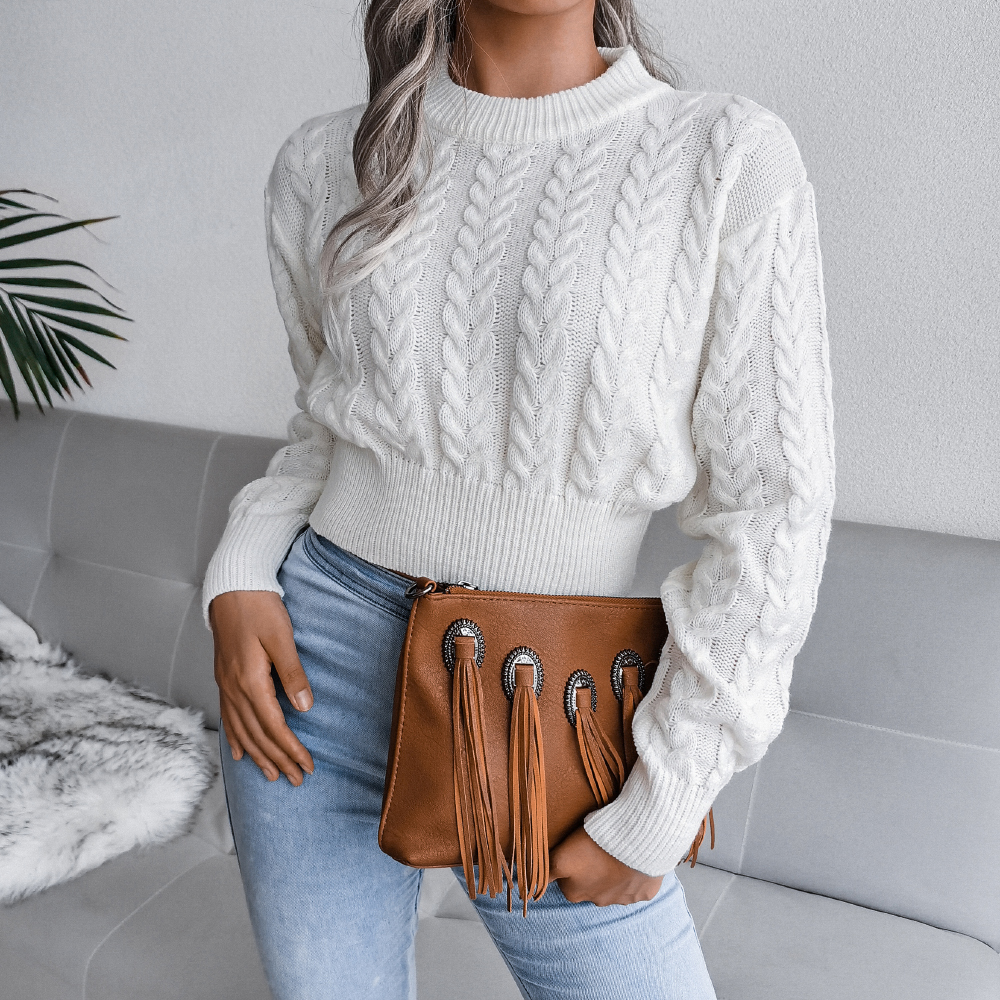Cropped Strickpullover