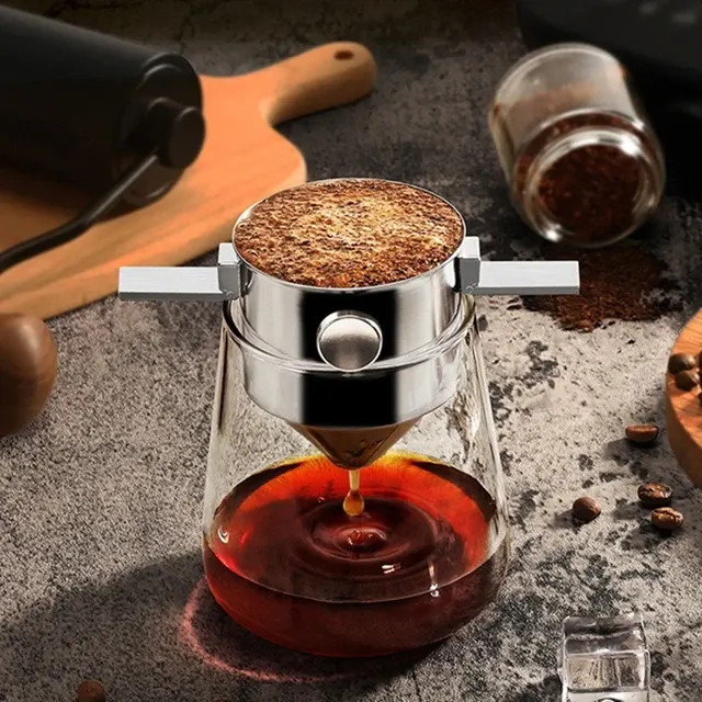 Faltbarer Pour-Over-Kaffeefilter mit Doppelnetz 3