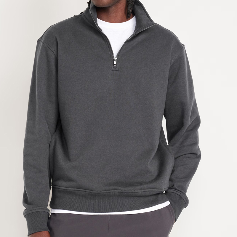 Oversize Fleece Troyer Herren Sweatshirt