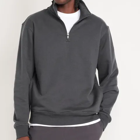 Oversize Fleece Troyer Herren Sweatshirt