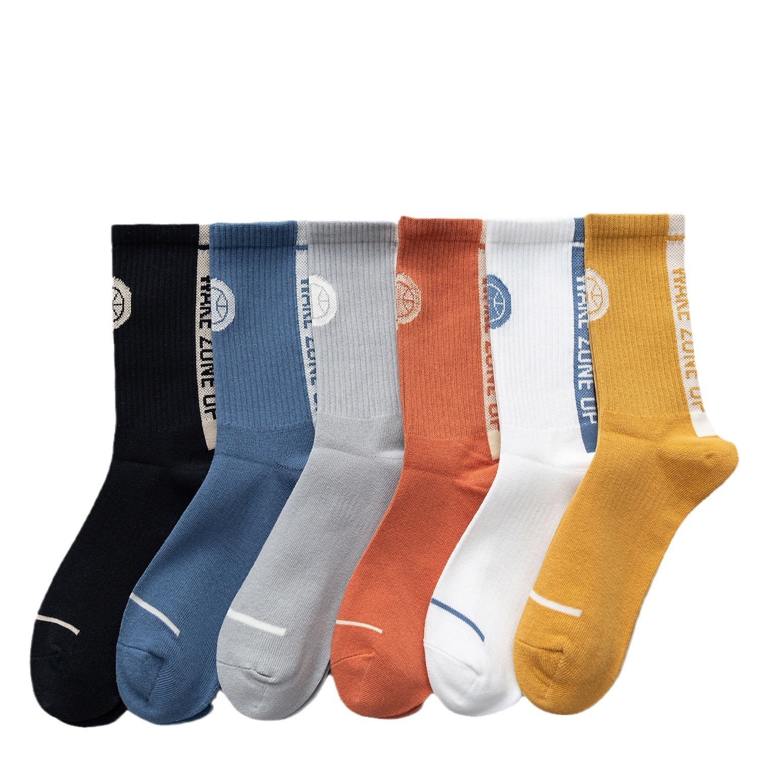 Gestrickte Baumwoll-Crew-Socken für Streetwear 3