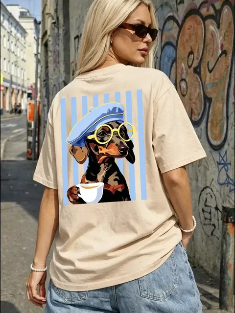 Dackel Print T-Shirt 2