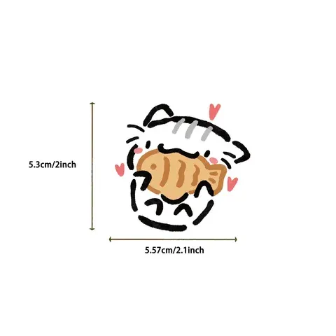 54 Kawaii Katzen-Aufkleber, transparent und wasserfest