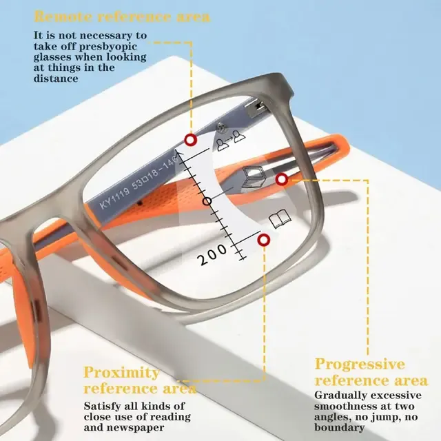 Multifokale Gleitsicht-Lesebrille mit Blaulichtfilter 2