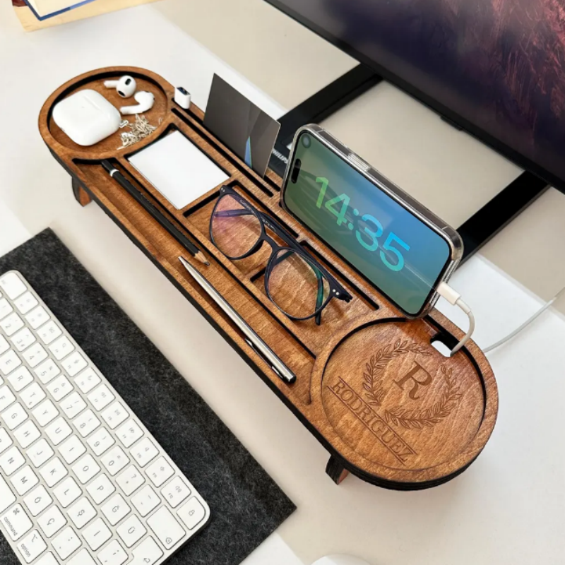 Holz Schreibtisch Organizer Mehrzweck für Büro 2