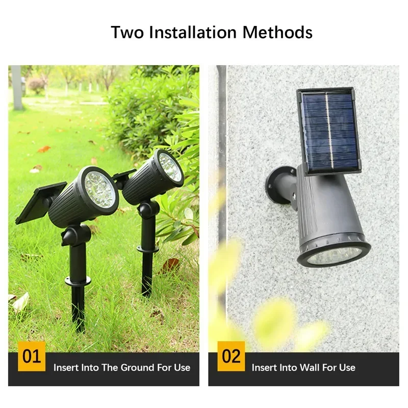 9-LED-Solar-Spotlight für den Außenbereich 3