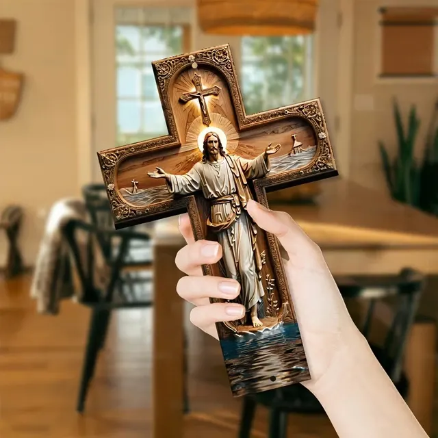 Holzkreuz Wanddeko 4