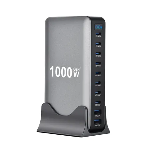 1000W 10-Port GaN Desktop-Ladestation 140W