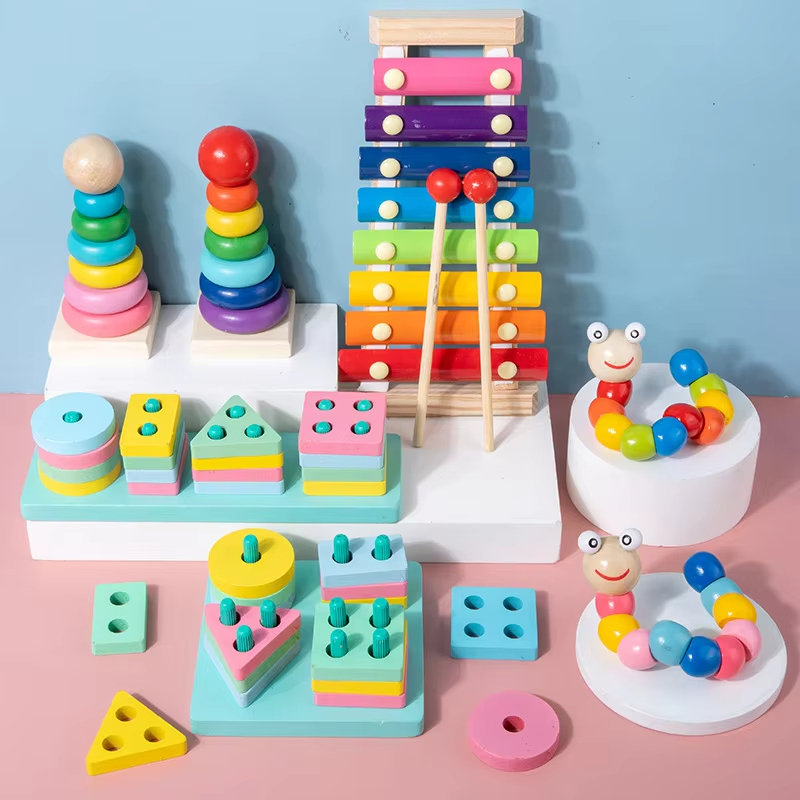 Vielfältiges Montessori-Holzspielzeug zum Lernen 4