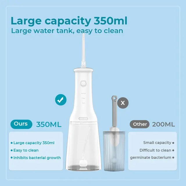 Wiederaufladbarer Mundpflege-Wasserflosser tragbar 2
