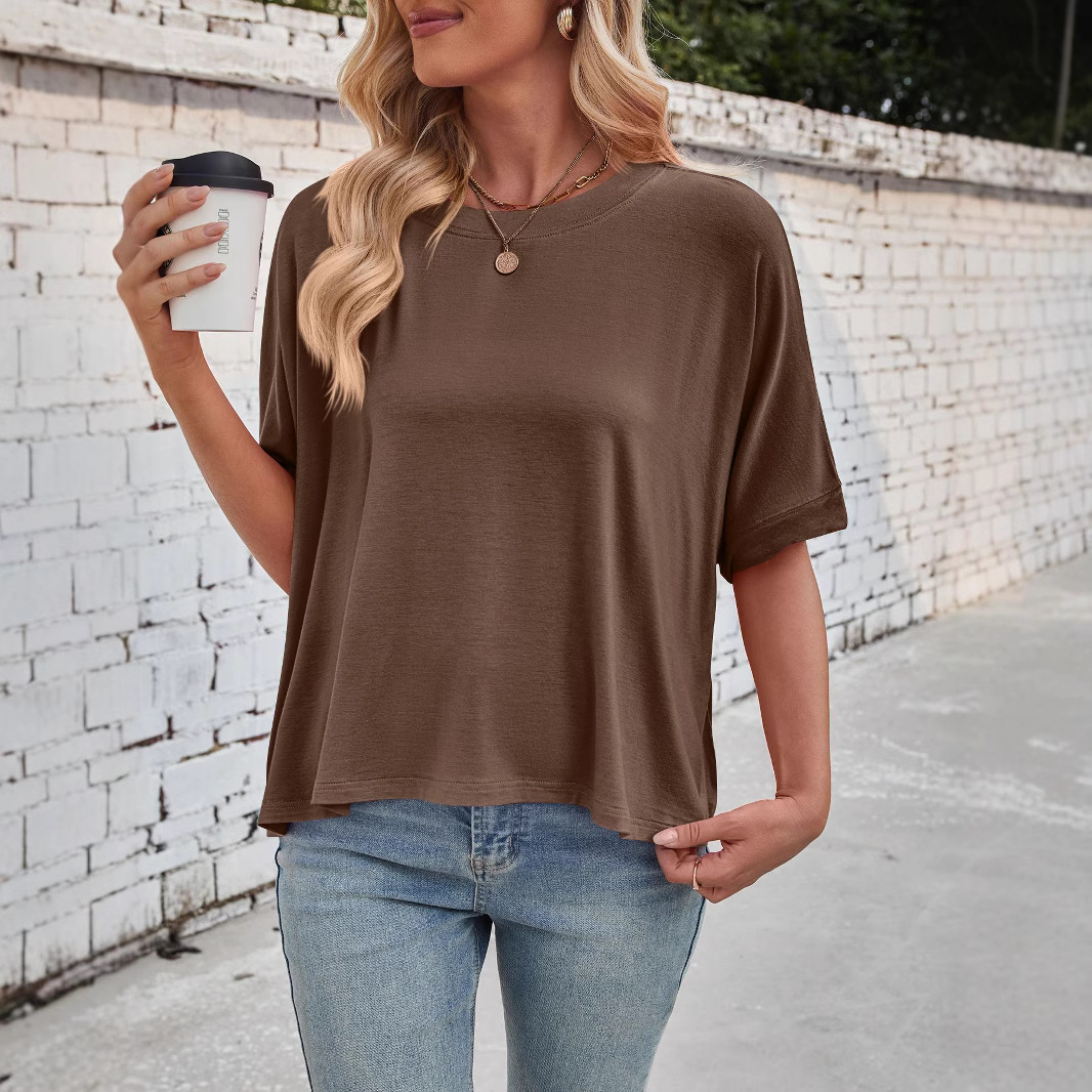 Damen Oversized Fledermausärmel Shirt Twisted