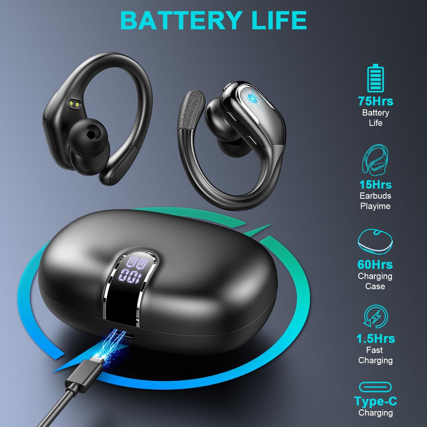 Kabellose Bluetooth-Kopfhörer mit Geräuschunterdrückung 2