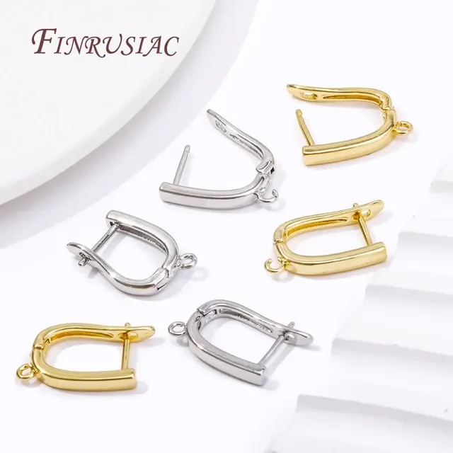 18K Gold Ohrring-Set mit Zirkon-Haken 2