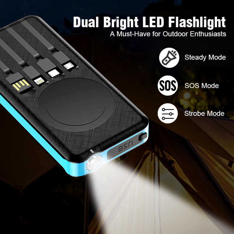 Solar-Powerbank 10000mAh mit LED-Licht 3