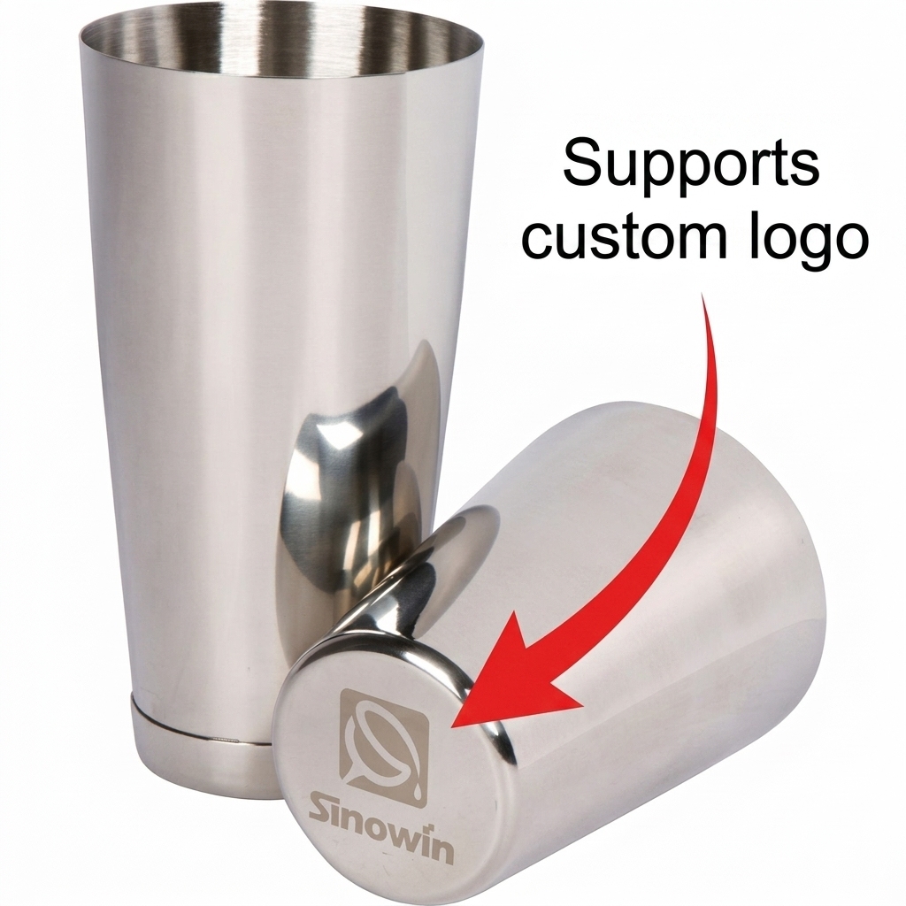 Silbernes Edelstahl-Cocktailshaker-Set für Heimbar 3