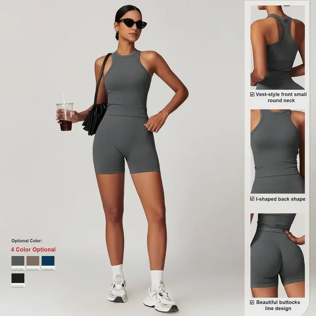 Nahtloses 2-teiliges Damen Yoga Set 3