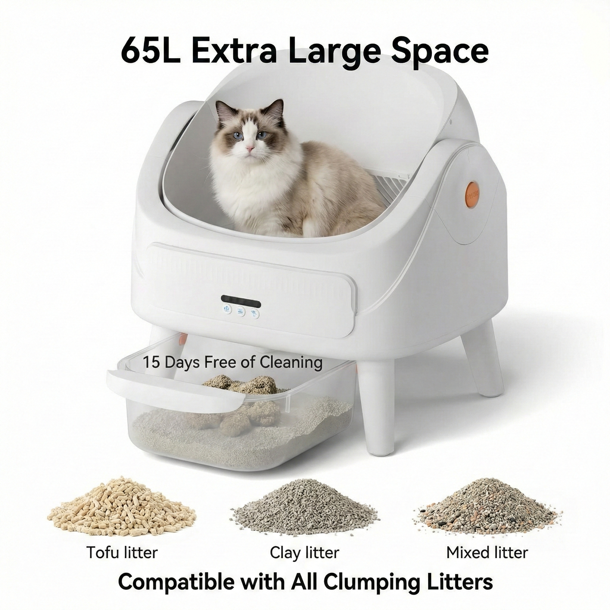 Automatische Katzentoilette mit App, 65 Liter 4