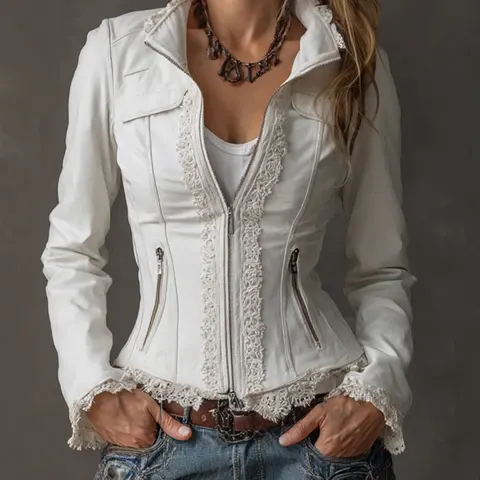 Damen-PU-Jacke