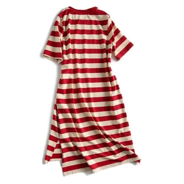 Gestreiftes Midikleid 2