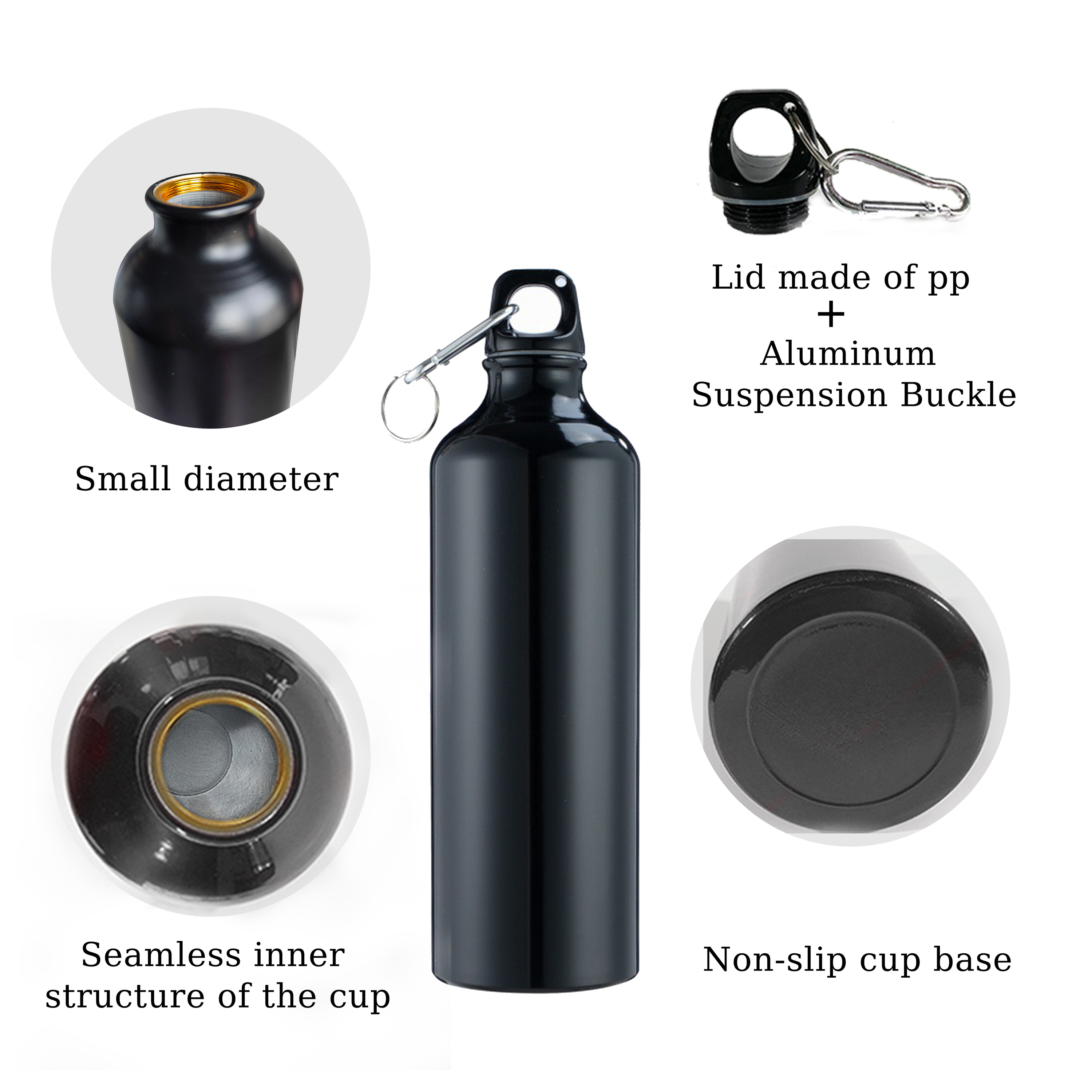 Auslaufsichere Aluminium-Trinkflasche 500ml 2