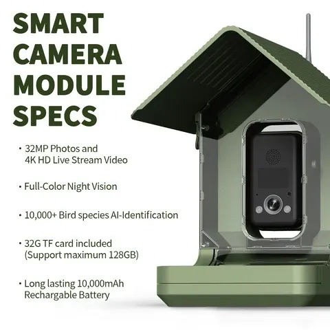 Smart Vogelfutterspender mit Kamera