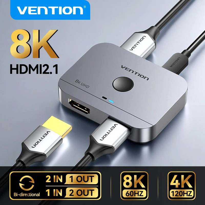 Bidirektionaler HDMI 2.1 8K-Splitter 2-in-1-out 2