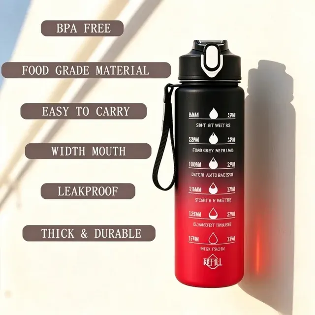 Sportflasche mit Strohhalm und Klappdeckel 4