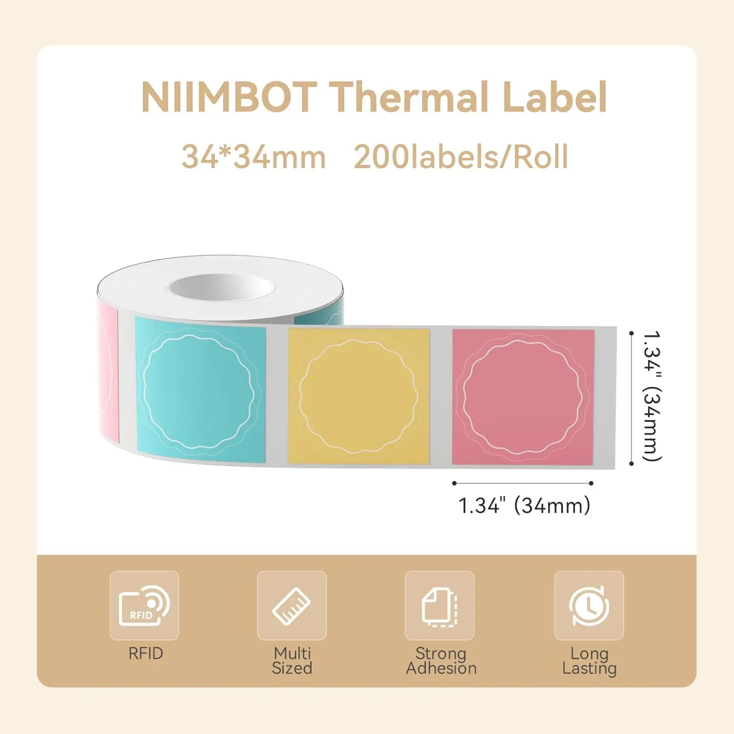 Thermoetikettenrolle 3