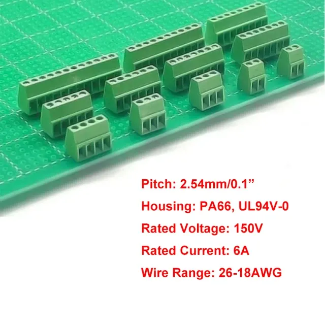 Mini-PCB-Schraubklemmenblock 2,54 mm Set 3