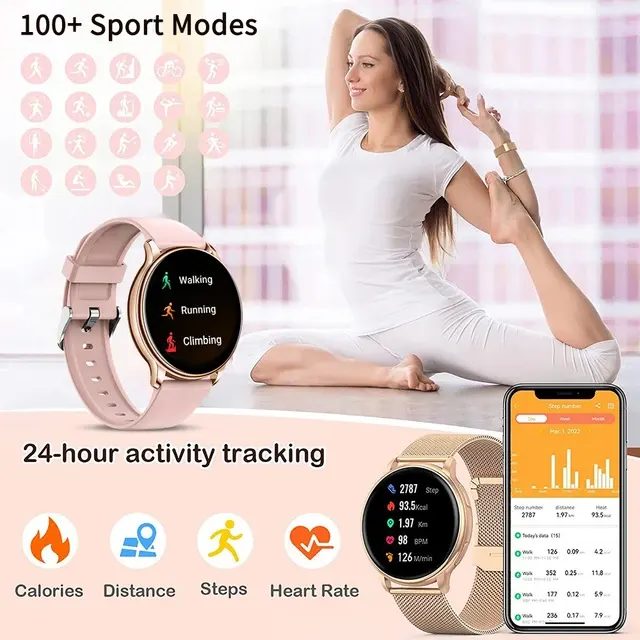 Damen-Smartwatch mit Bluetooth-Anruffunktion 4