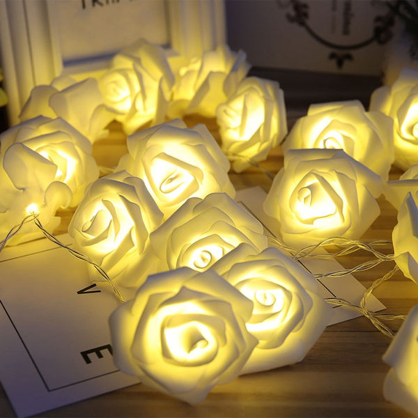 LED-Rosenblüten-Lichterkette