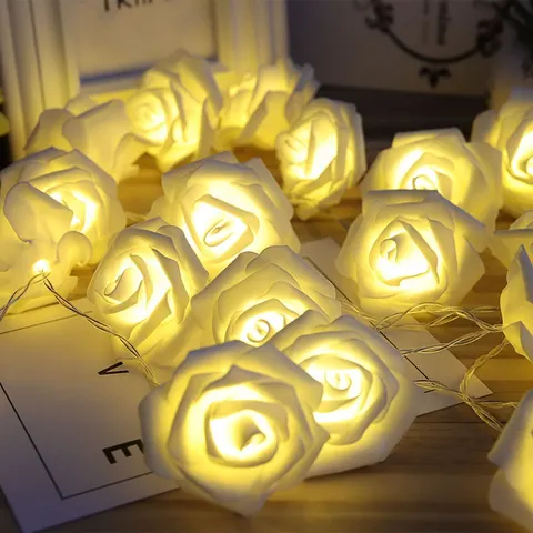 LED-Rosenblüten-Lichterkette