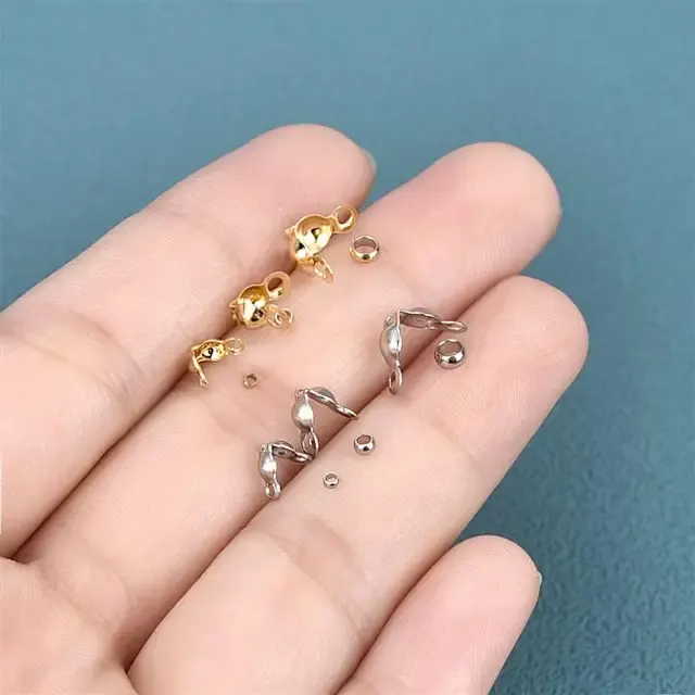 100er-Set Gold-Endperlen für Schmuck 2