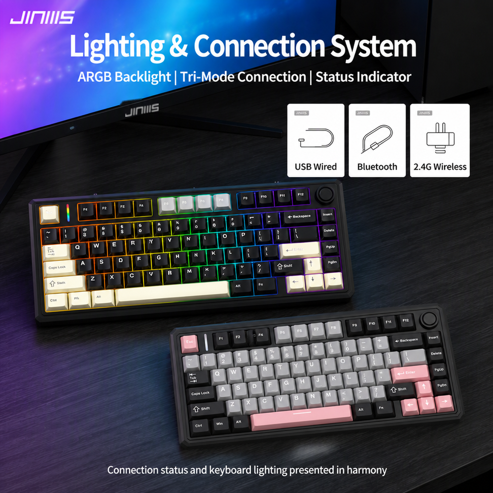 Kabellose 75%-Gaming-Tastatur mit RGB 4
