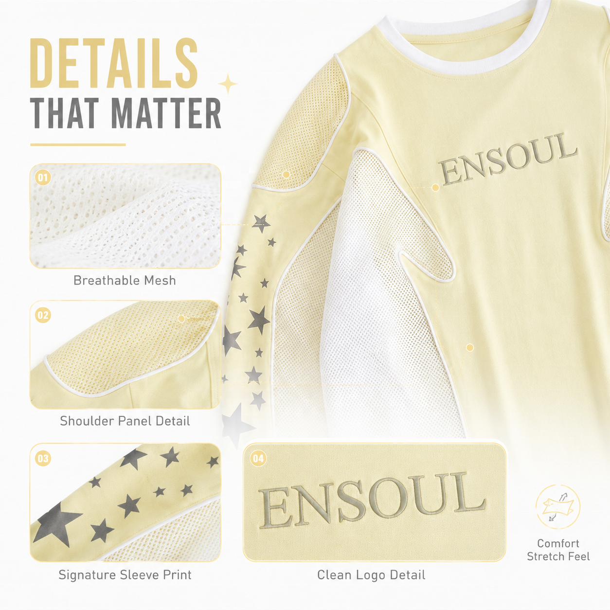 Langarm-Shirt mit Mesh-Einsätzen, Streetwear-Print 4