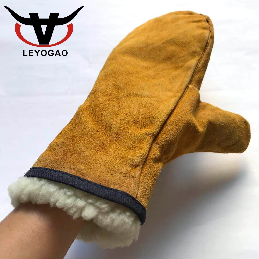 Warme, wasserdichte Winterhandschuhe aus Leder 2