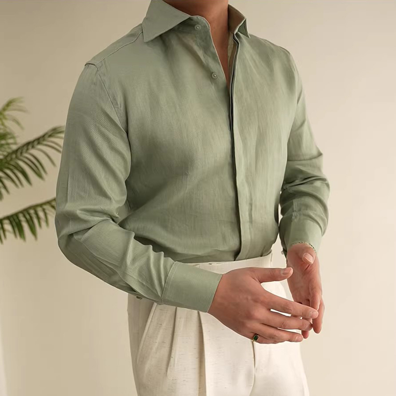 Italienisches Herren-Leinenhemd, Business Casual 2