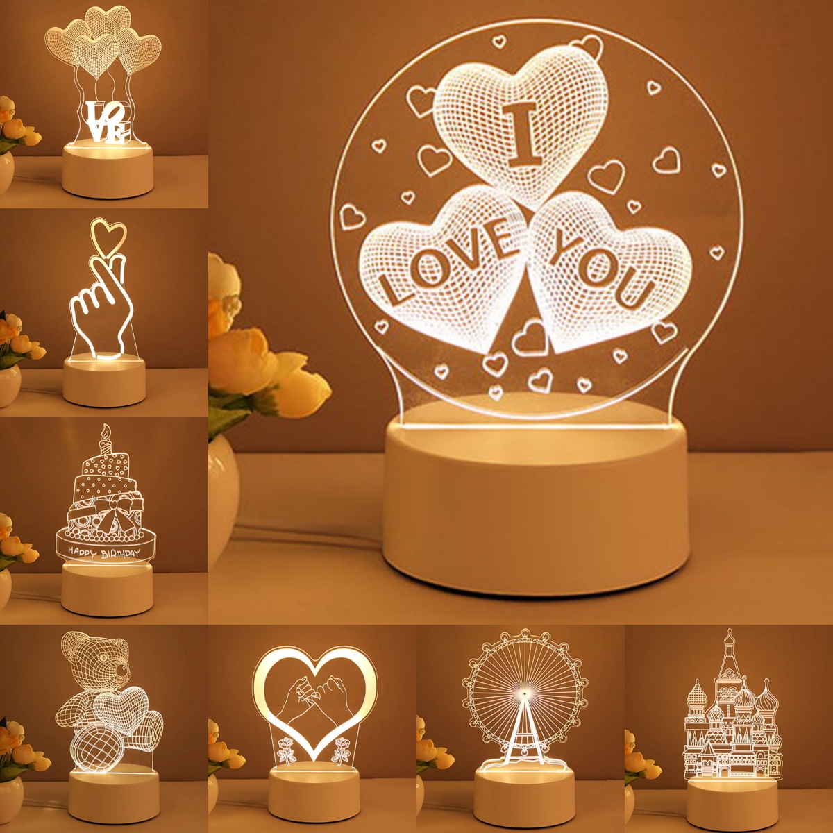 3D Acryl Neon Nachtlicht Lampe