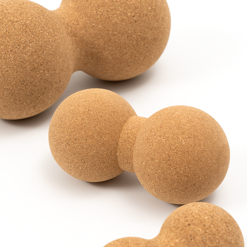 Holz Korkmassageball Set Naturmaterial 4