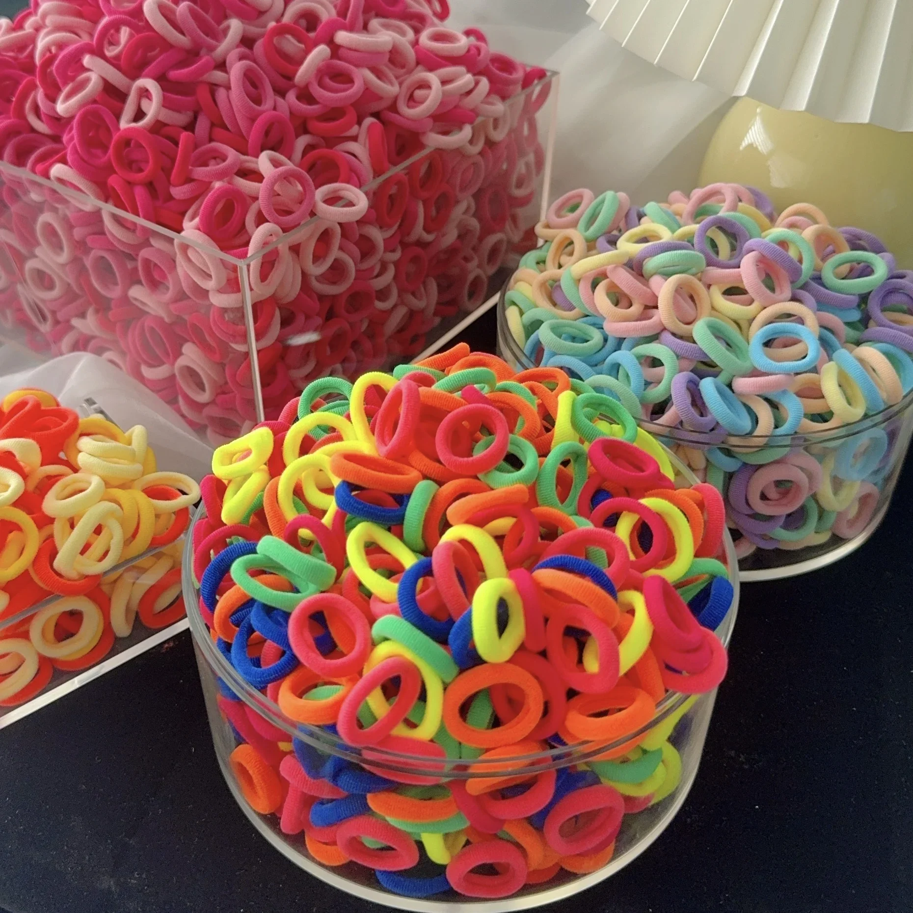 Bunte Nylon-Haargummis für Mädchen 4