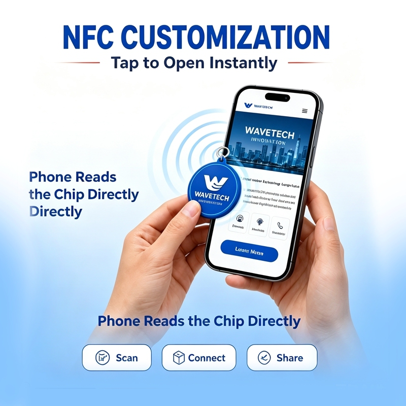 NFC-Smart-Schlüsselanhänger mit PVC und Tap-Funktion 3