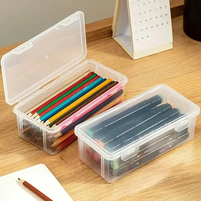 Transparente Stiftebox für Büro und Schule 3